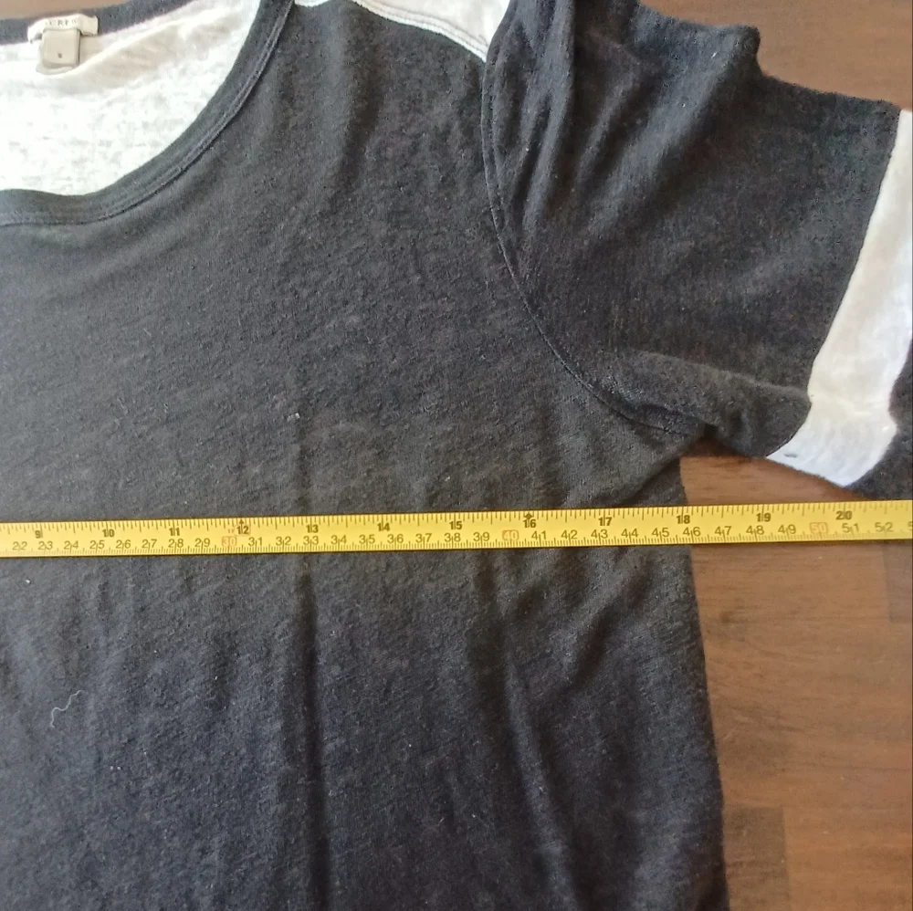 J. Crew women's shirt Top Linen Casual S M Black